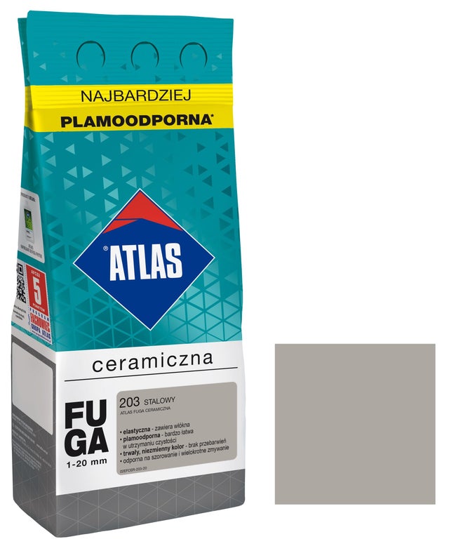 Fuga ceramiczna Atlas 203 stalowy 2kg