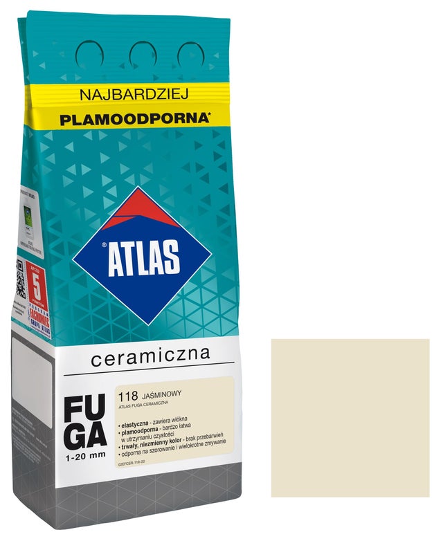 Fuga ceramiczna Atlas 118 jaśminowy 2kg