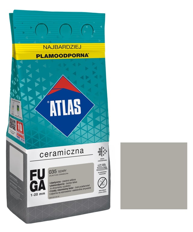Fuga ceramiczna Atlas 035 szary 5kg
