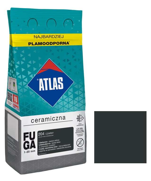 Fuga ceramiczna Atlas 204 czarny 5kg