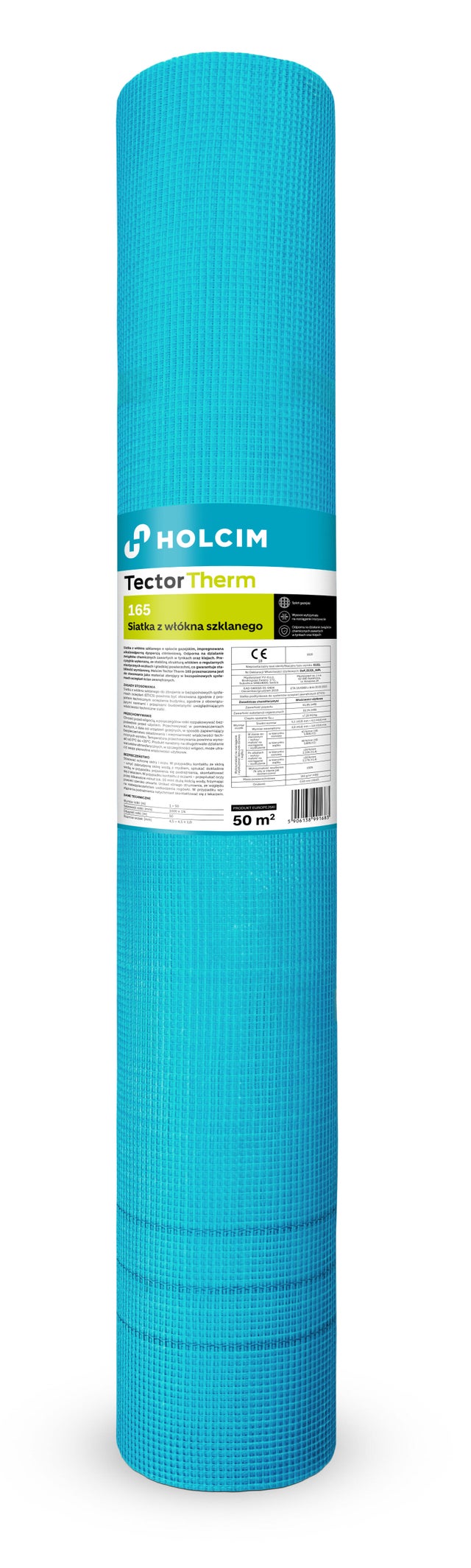 Siatka zbrojąca Tectortherm 165, 50 m2 dł. 50 m, szer. 1 m, gramatura 165 g/m2