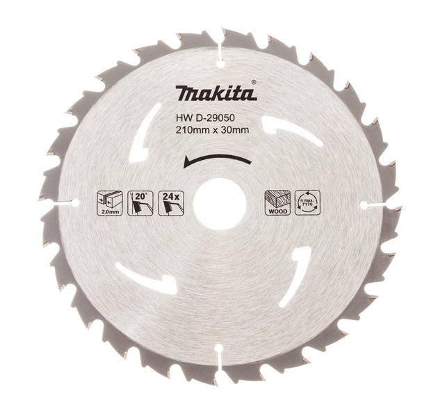 Tarcza tnąca do drewna MAKITA 210x30 mm, 24 zęby