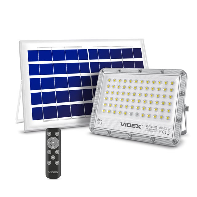 Naświetlacz solarny FSO2-505 1000lm 10Ah IP65 czujnik zmierzchu + pilot