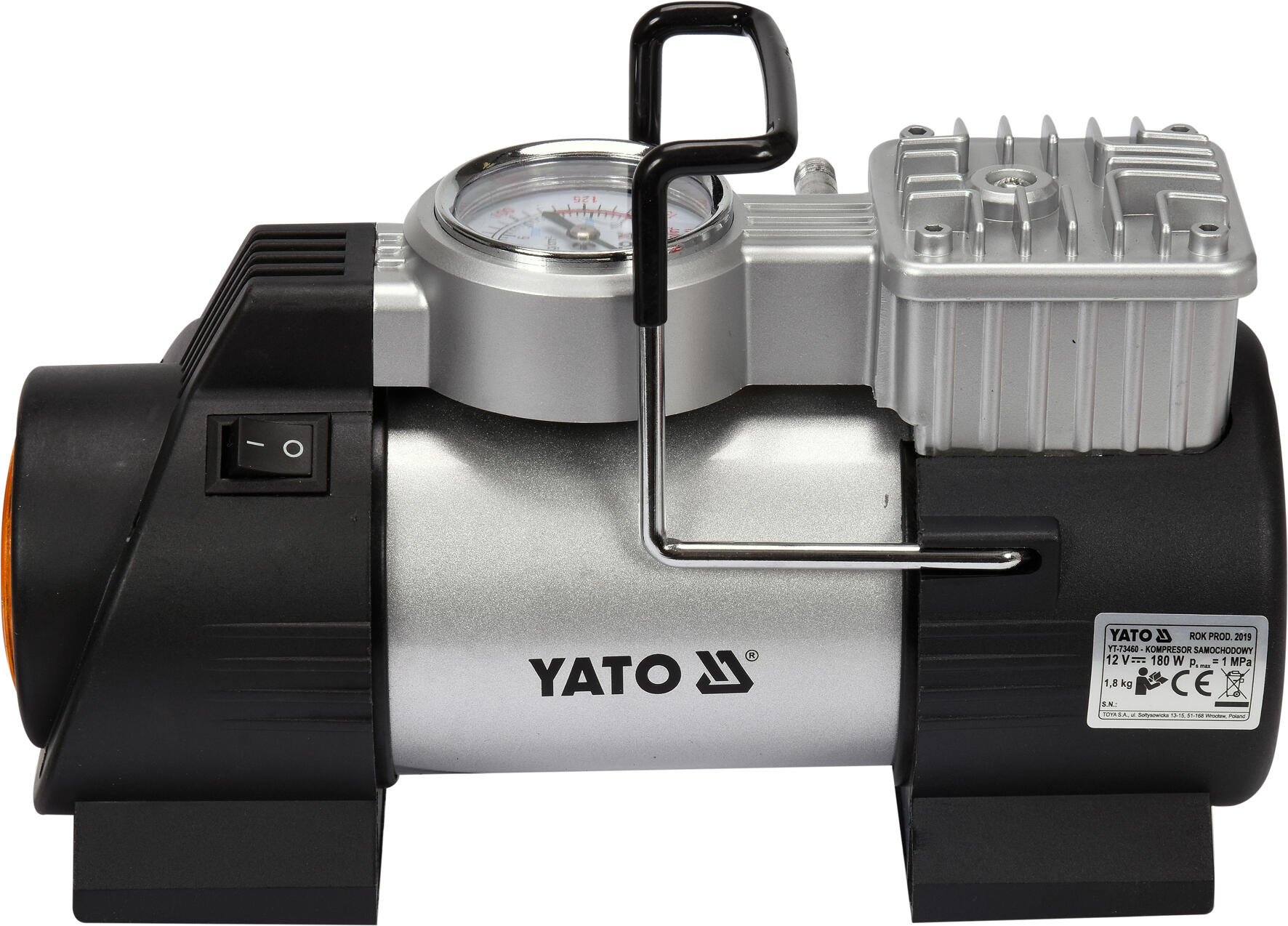 Kompresor samochodowy 180 W z lampą LED, YATO YT-73460 - 2