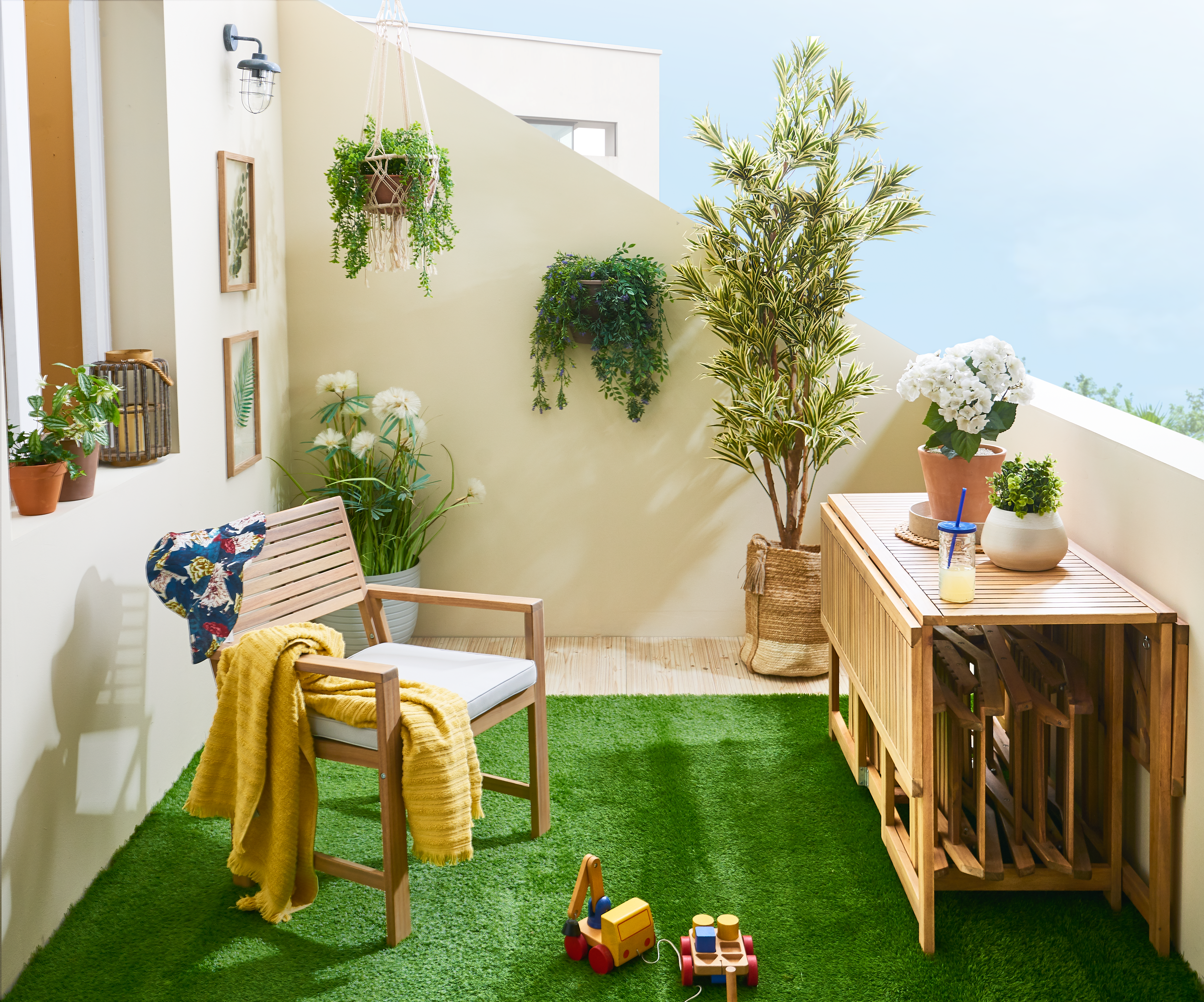 Set de muebles de exterior plegable de acacia NATERIAL Solis para 4 personas - 2