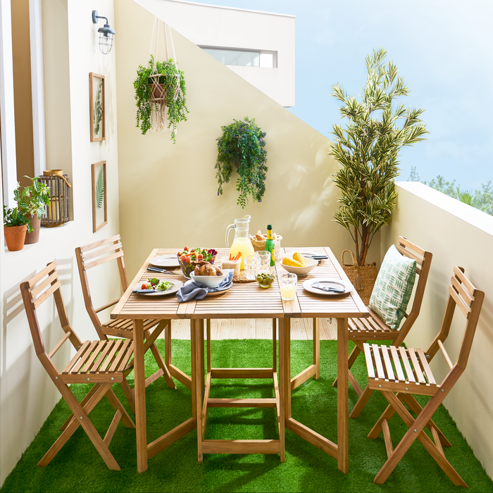 SET COMEDOR MAD PLEGABLE NATERIAL SOLIS