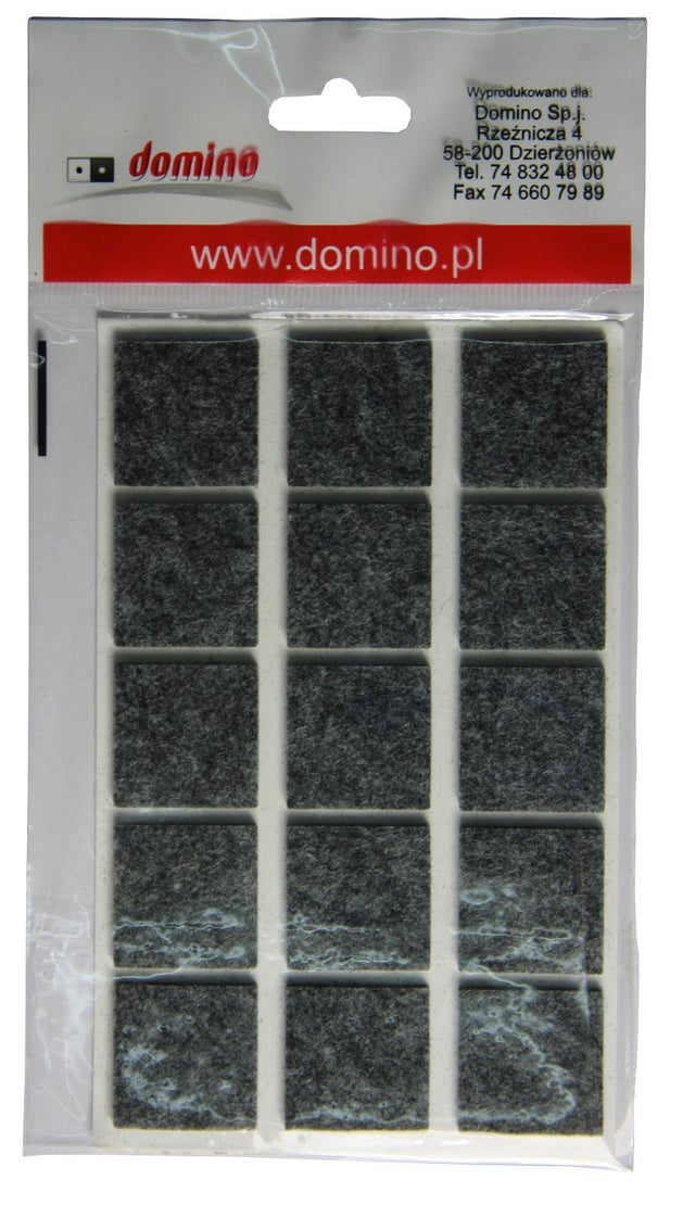 Podkładki filcowe samoprzylepne szare, 25x25 mm, 5 szt.
