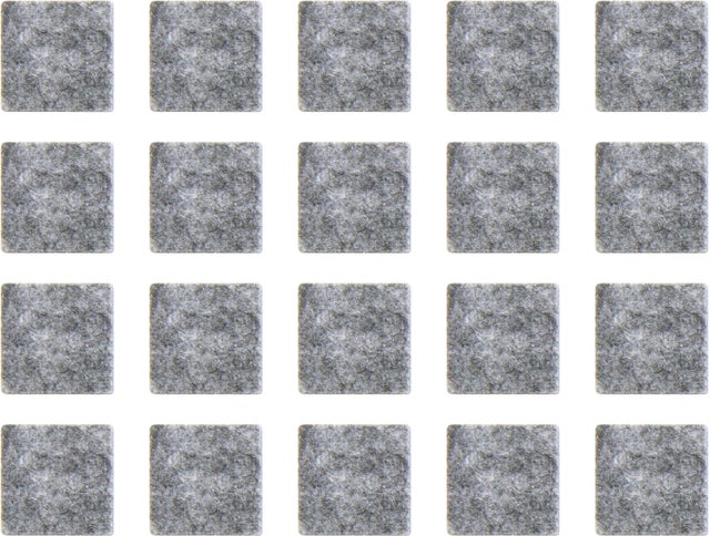 Podkładki filcowe samoprzylepne szare, 20x20 mm, 20 szt.