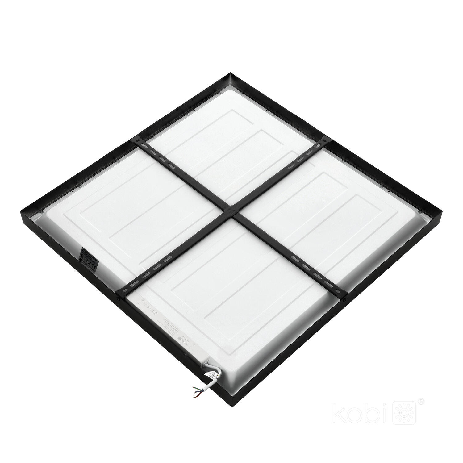 Panel LED natynkowy 60x60 cm 36 W 3960 lm 4000K IP20, czarny - 3