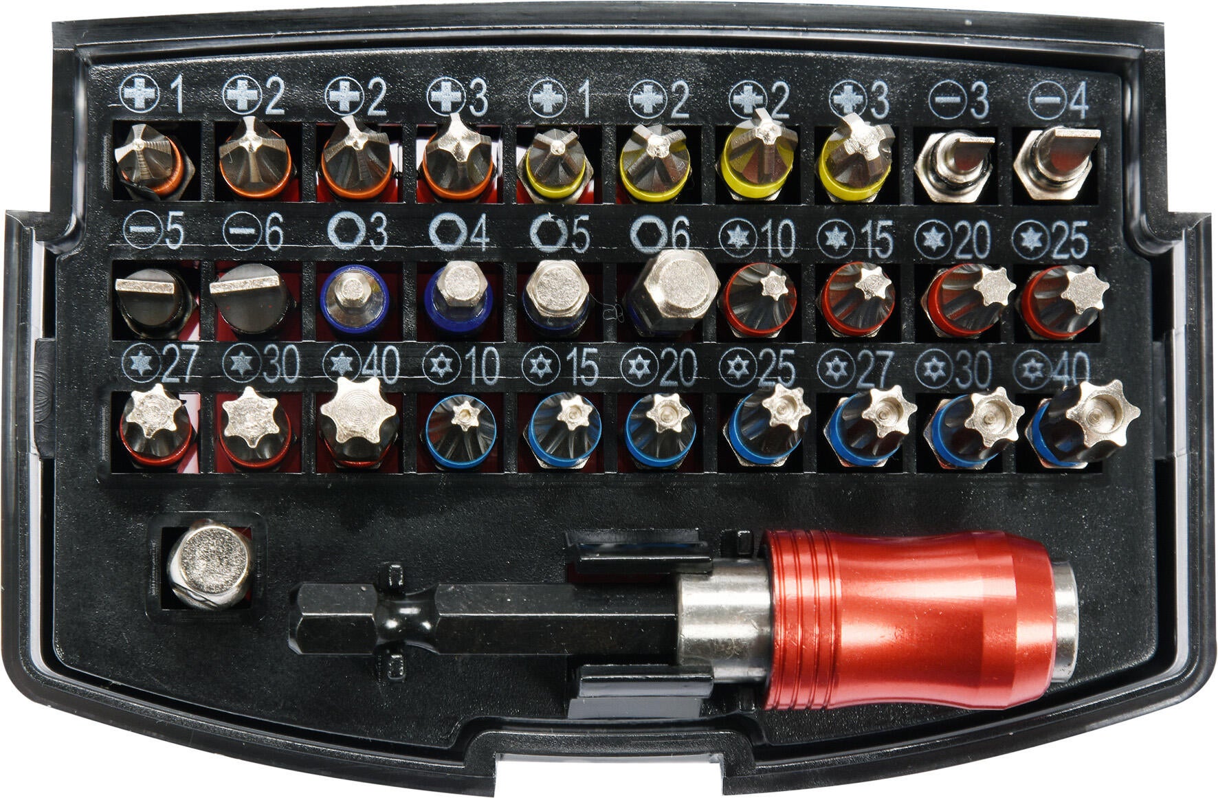 Zestaw końcówek śrubokrętowych 32 el. YATO YT-04622 - 2
