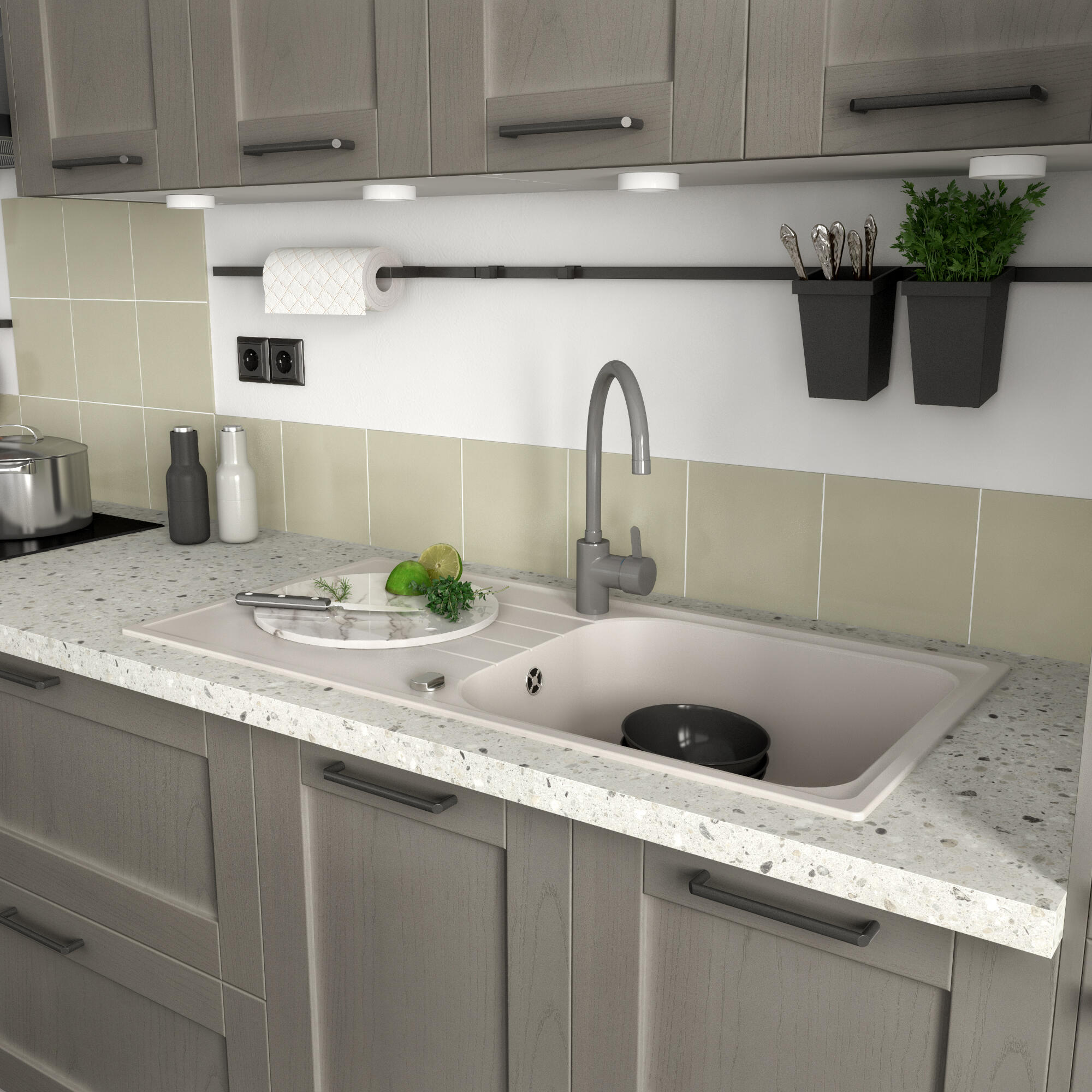 Lava-louça Delinia semidueto elbe 100x50cm branco - 23