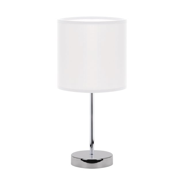 Lampka stołowa Agnes E14 biała/chrom