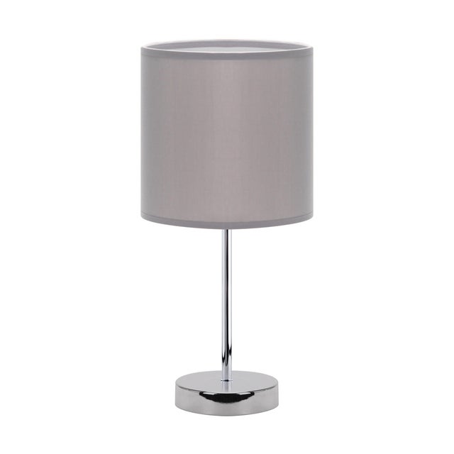 Lampka stołowa Agnes E14 szara/chrom