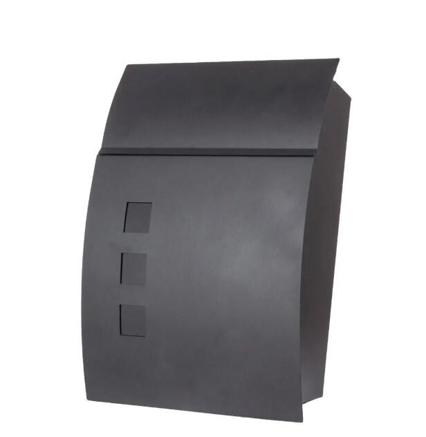 Skrzynka na listy Enzo 32 x 10 x 4.5 cm czarna