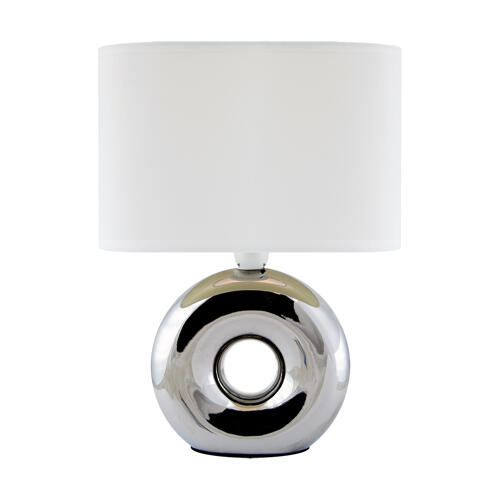 Lampka stołowa Golf E14 chrom/biała