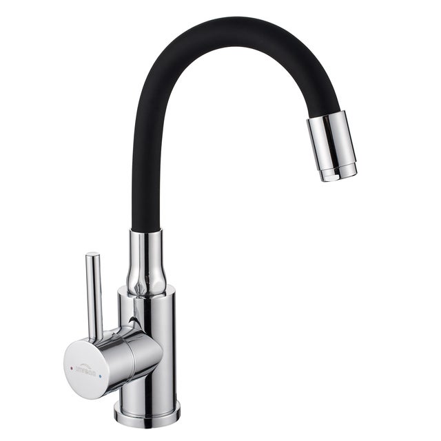 Bateria umywalkowa Invena Efi chrom/czarna