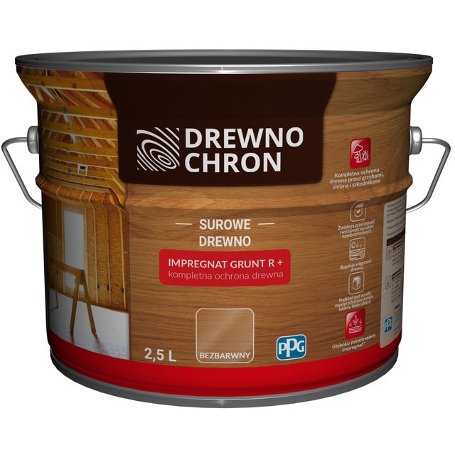 Drewnochron impregnat grunt R+ bezbarwny 2,5l