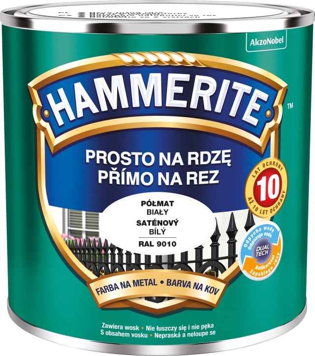 Hammerite półmat biały 0,25l