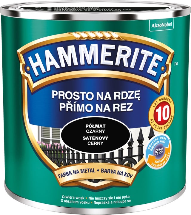 Hammerite półmat czarny 0,25l