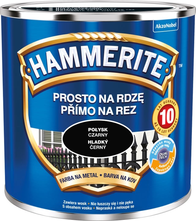 Hammerite połysk czarny 0,25l