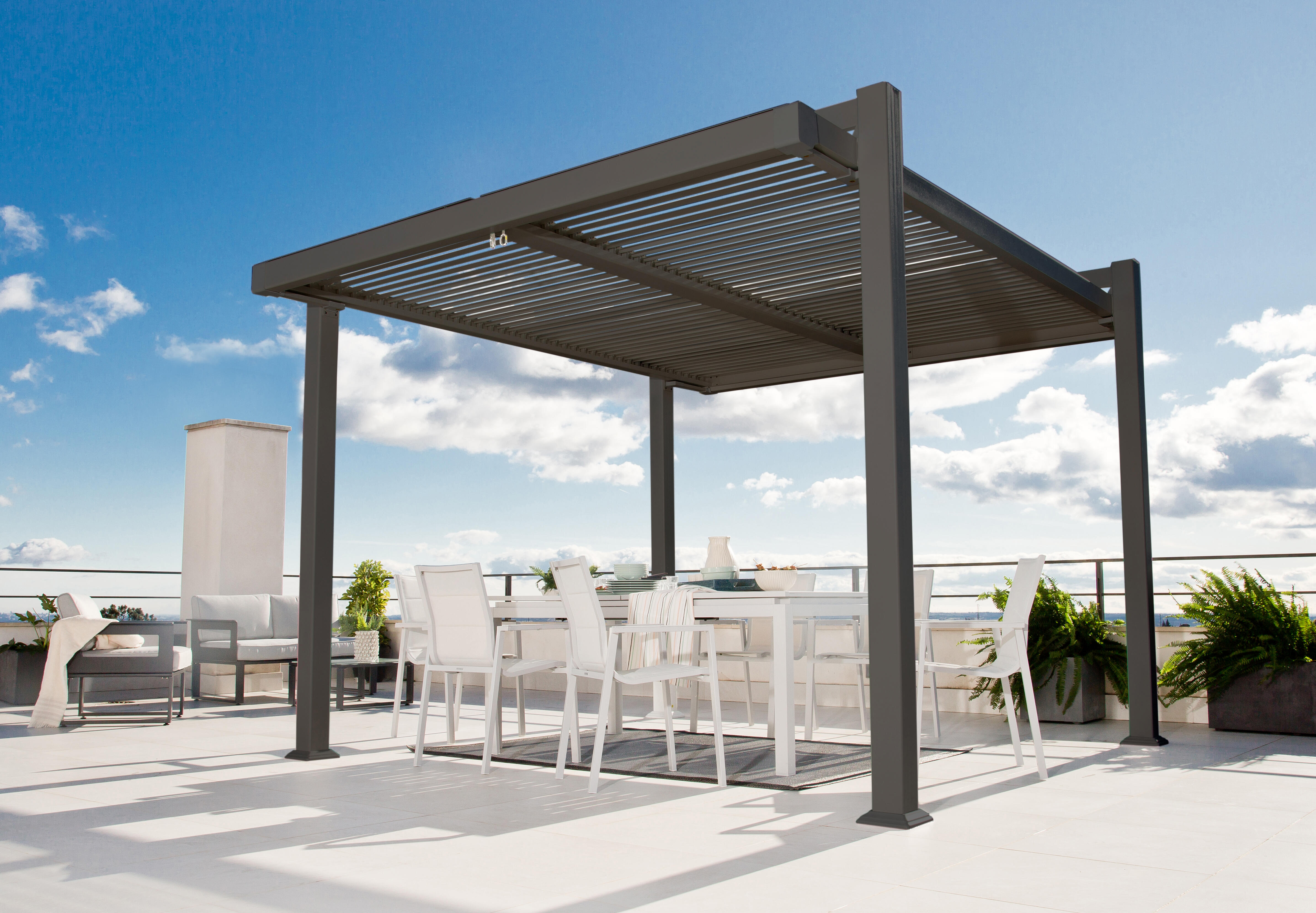 Conjunto jardim relax mesa e cadeira alumínio cinzento Odyssea Naterial - 21