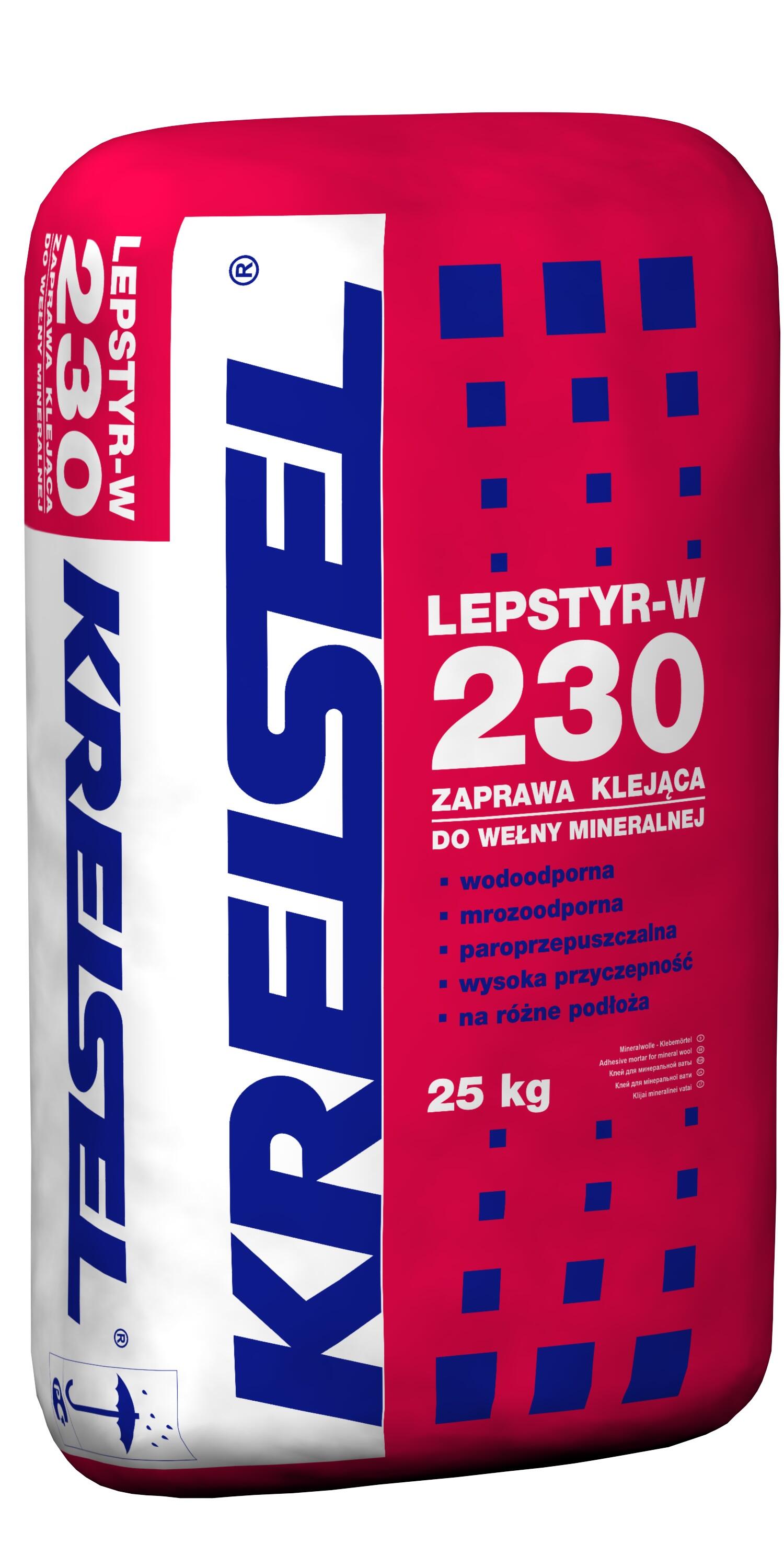 Zaprawa klejąca do wełny mineralnej Kreisel Lepstyr-W 230 25 kg - 2