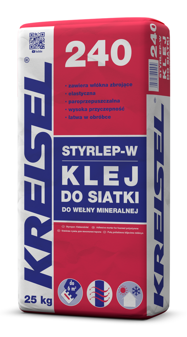 Zaprawa klejąco-zbrojąca do wełny mineralnej Kreisel Styrlep-W 240 25 kg