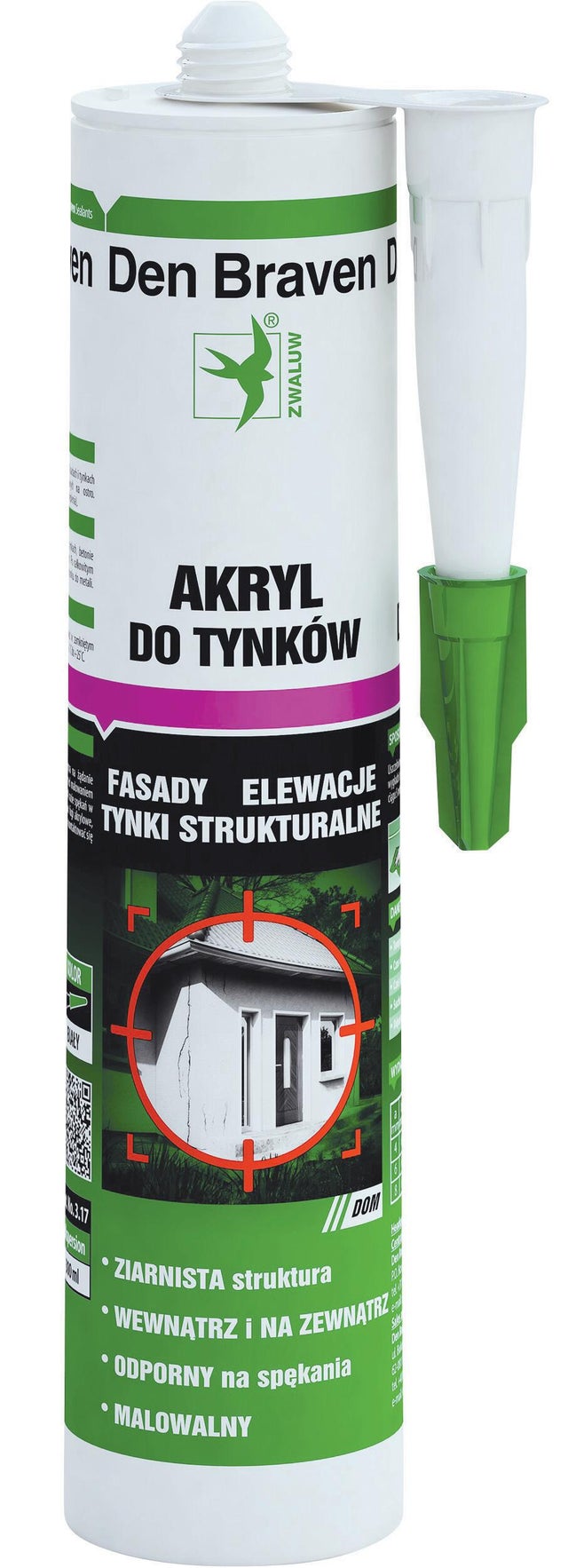 Akryl do tynków Den Braven biały 280ml