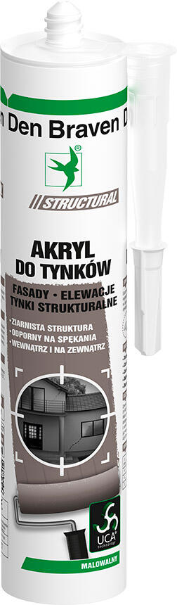 Akryl do tynków Den Braven biały 280ml - 2