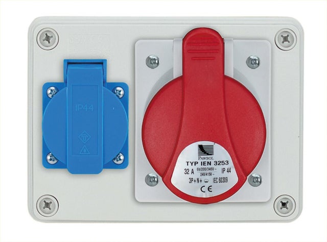 Rozdzielnica siłowa R-BOX 150 16A 3P+N+Z 400V, 2P+Z 230V Pawbol
