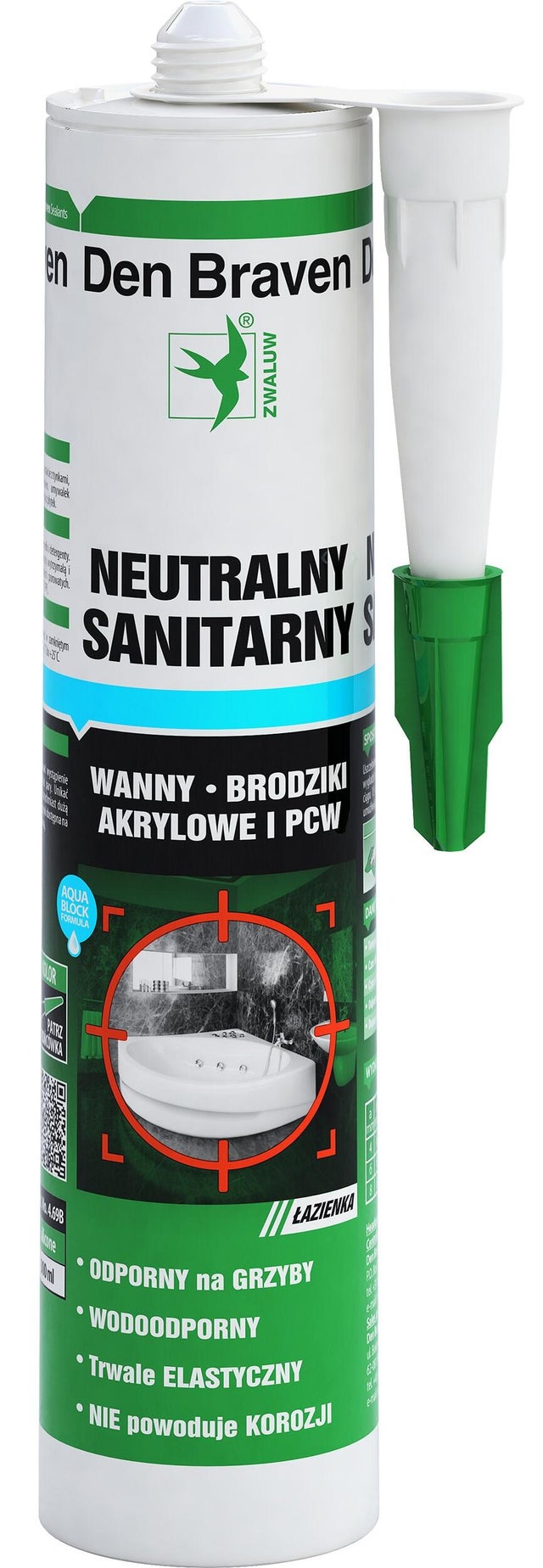 Silikon sanitarny Den Braven biały 280ml