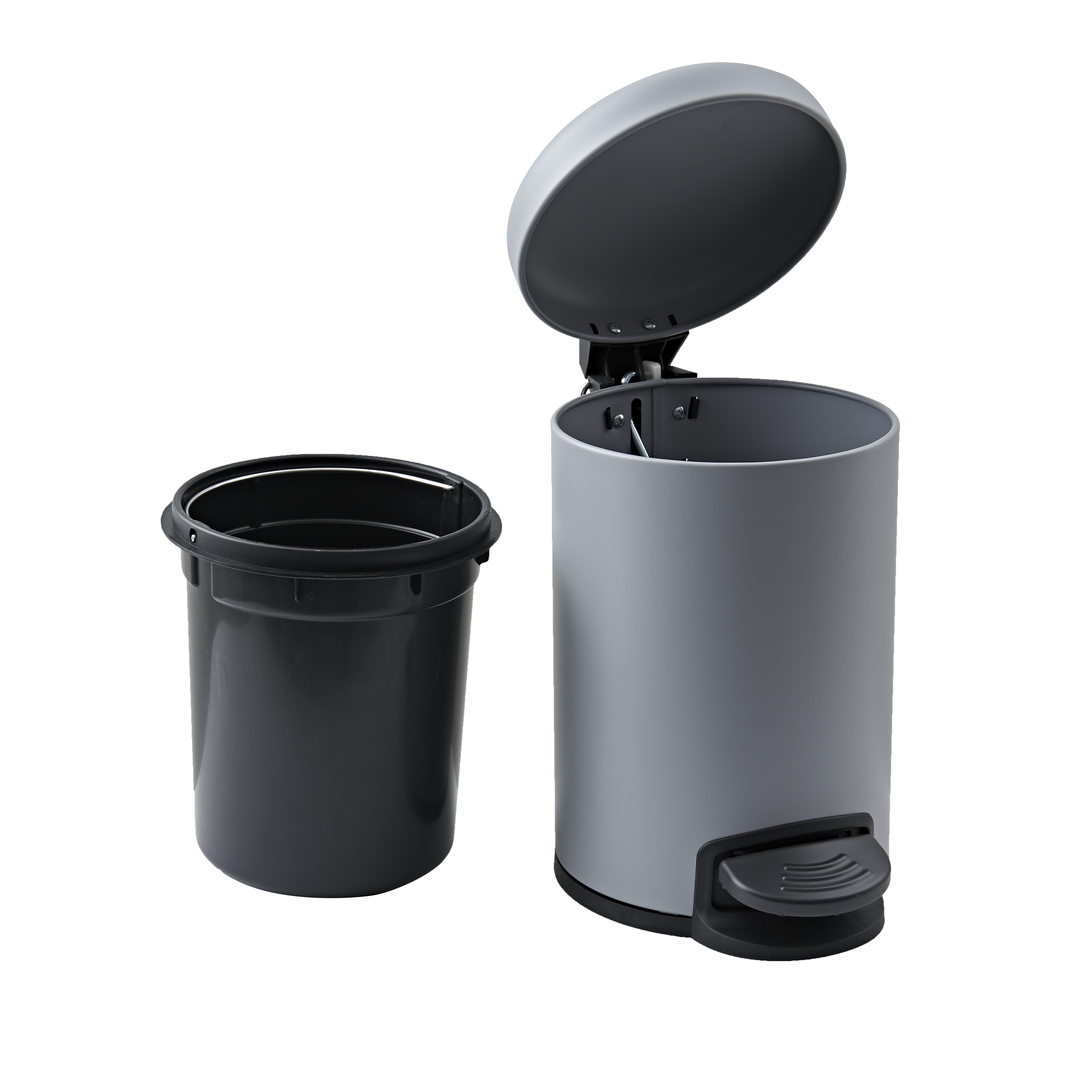 Cestino da bagno a pedale easy SENSEA granito 3 L in acciaio - 6