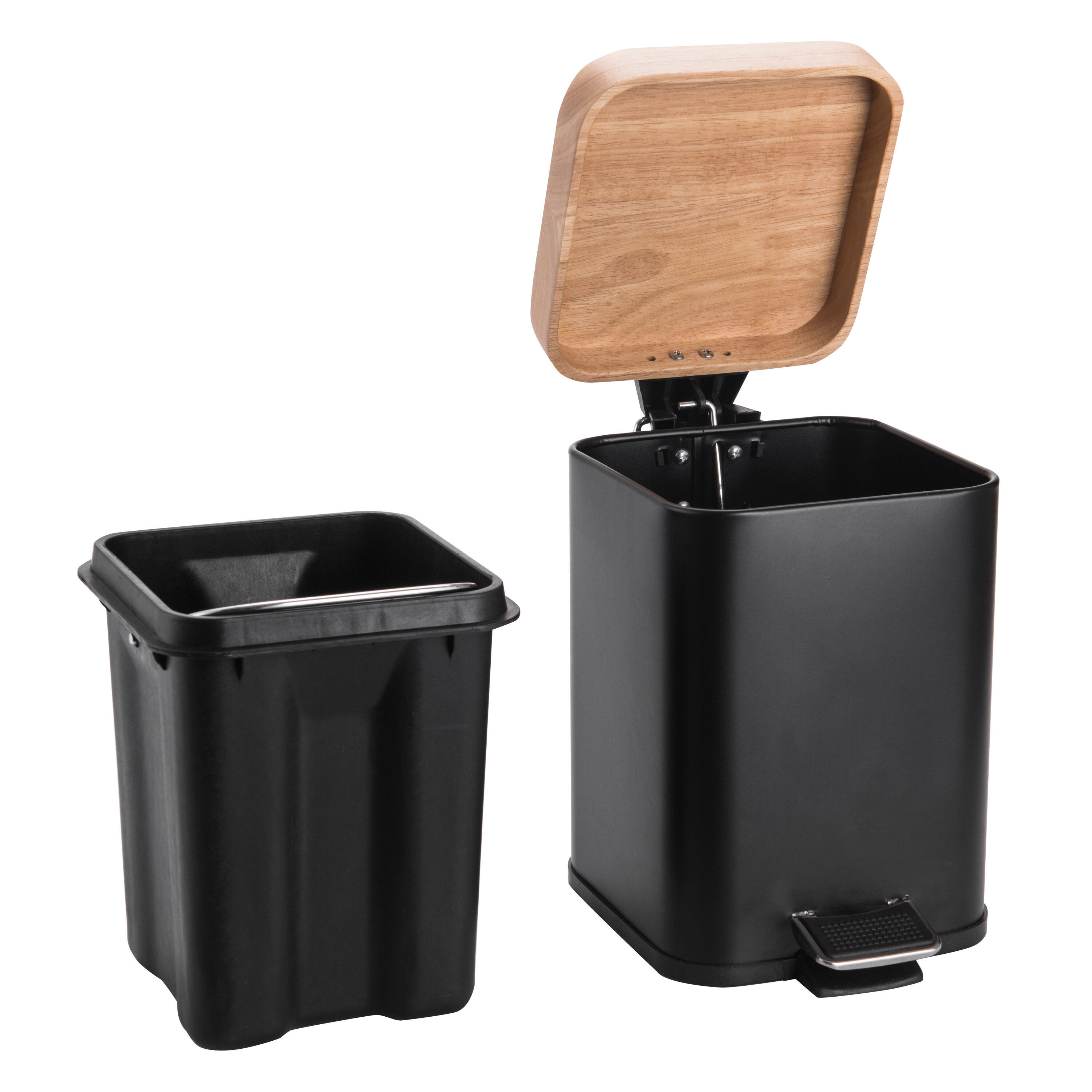 Poubelle de salle de bains 3 l noir SENSEA - 2