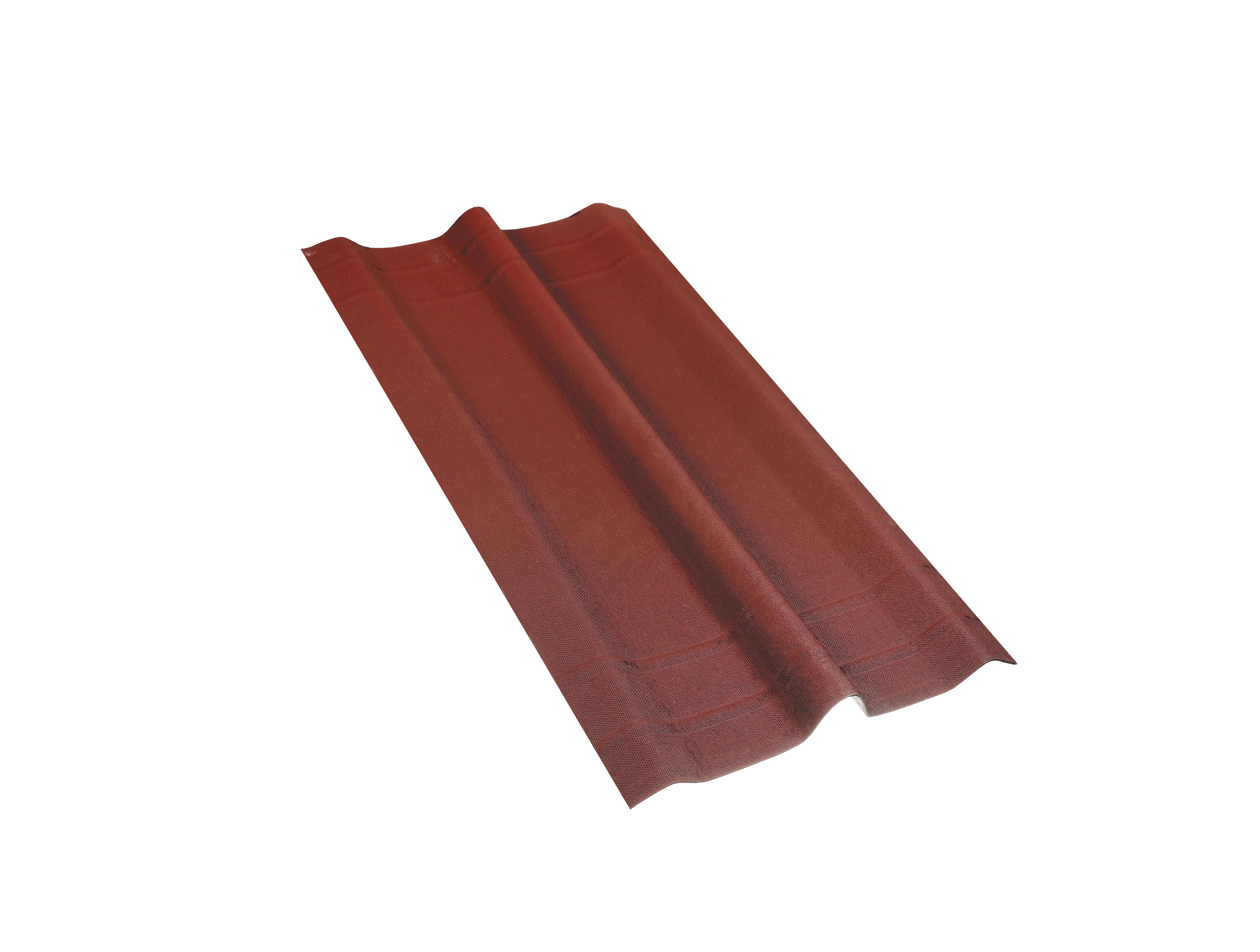 Gąsior kalenicowy Onduline, czerwony wym. 1,00x0,48 m, zakład 12 cm, waga 1,2 kg - 2