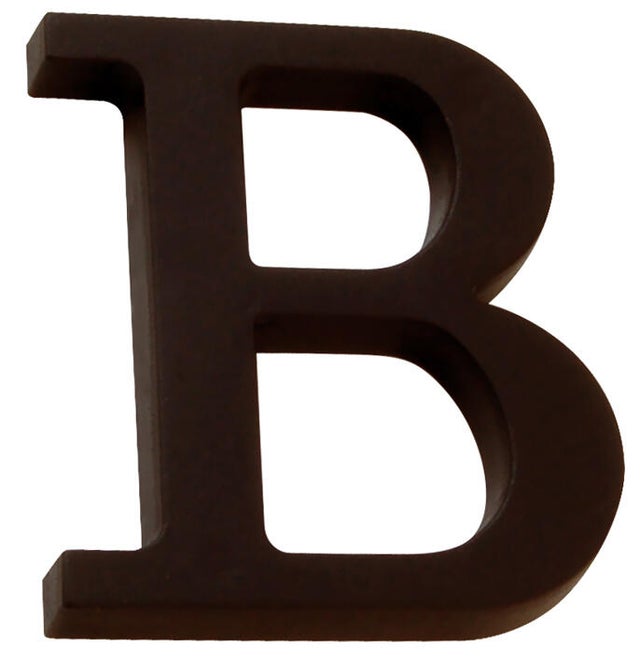 Litera B przybijana brąz 90 mm