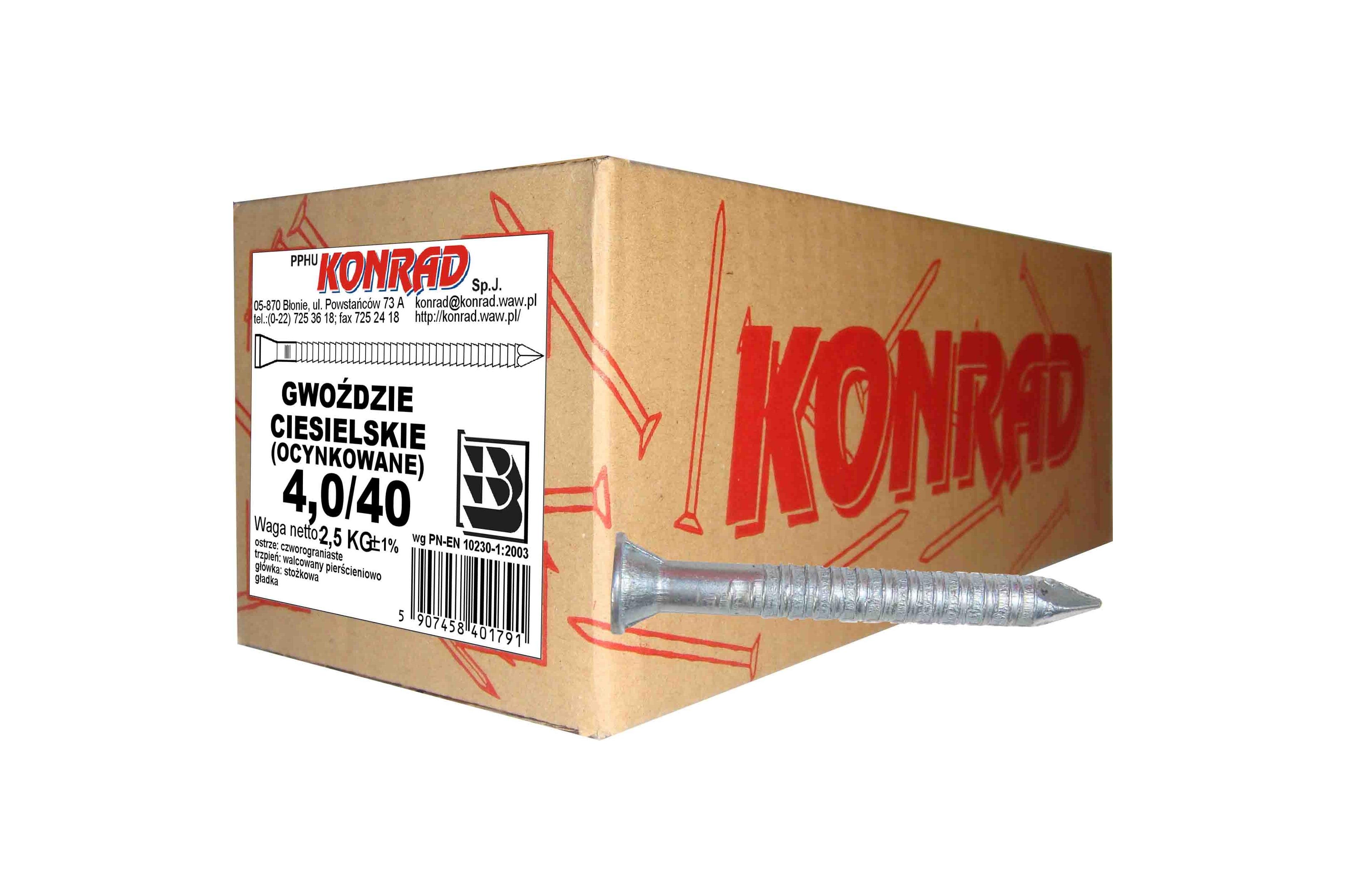 Gwóźdź ciesielski 4.0x40 mm (2.5 kg) - 2