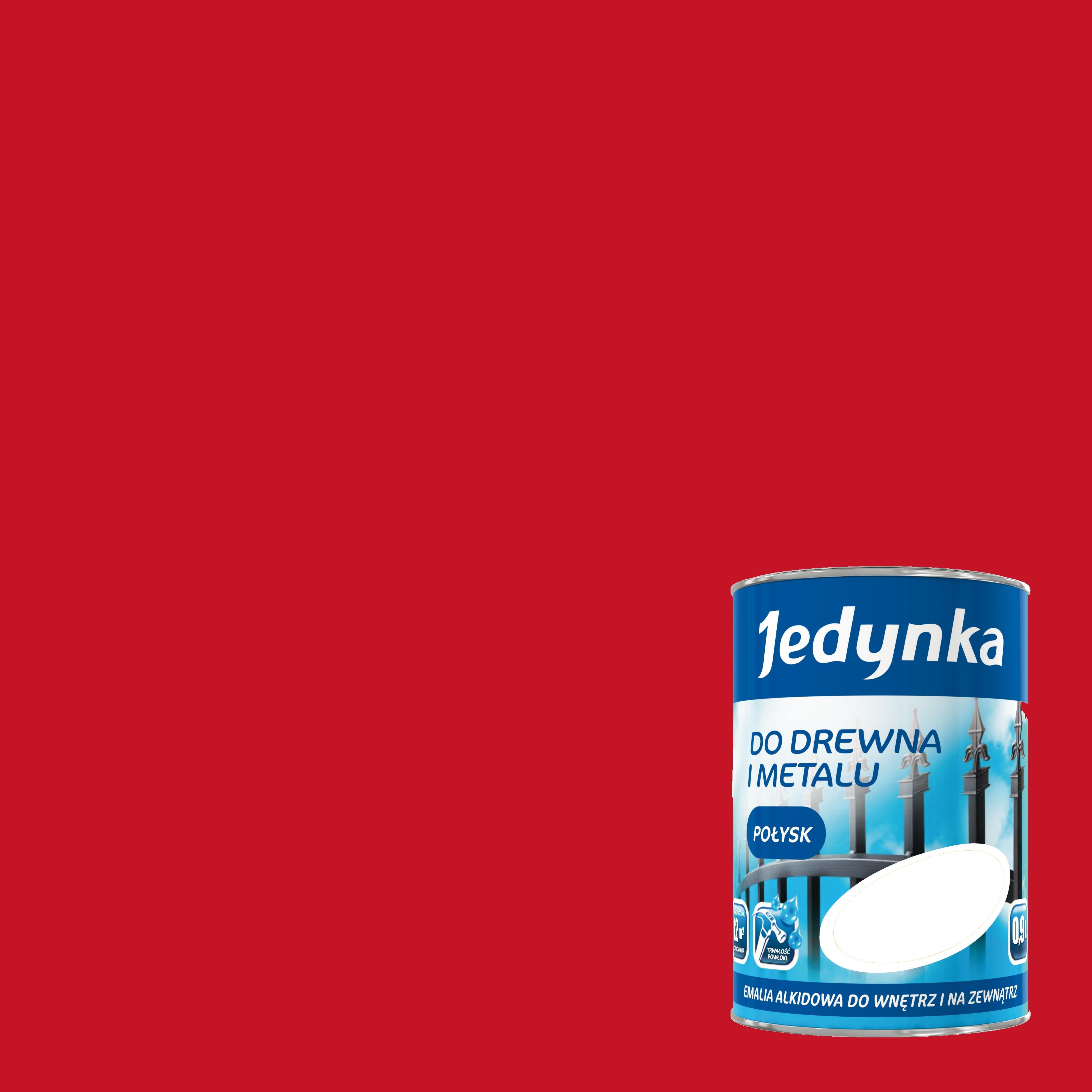 Emalia alkidowa Jedynka czerwony jasny 0,9l - 2