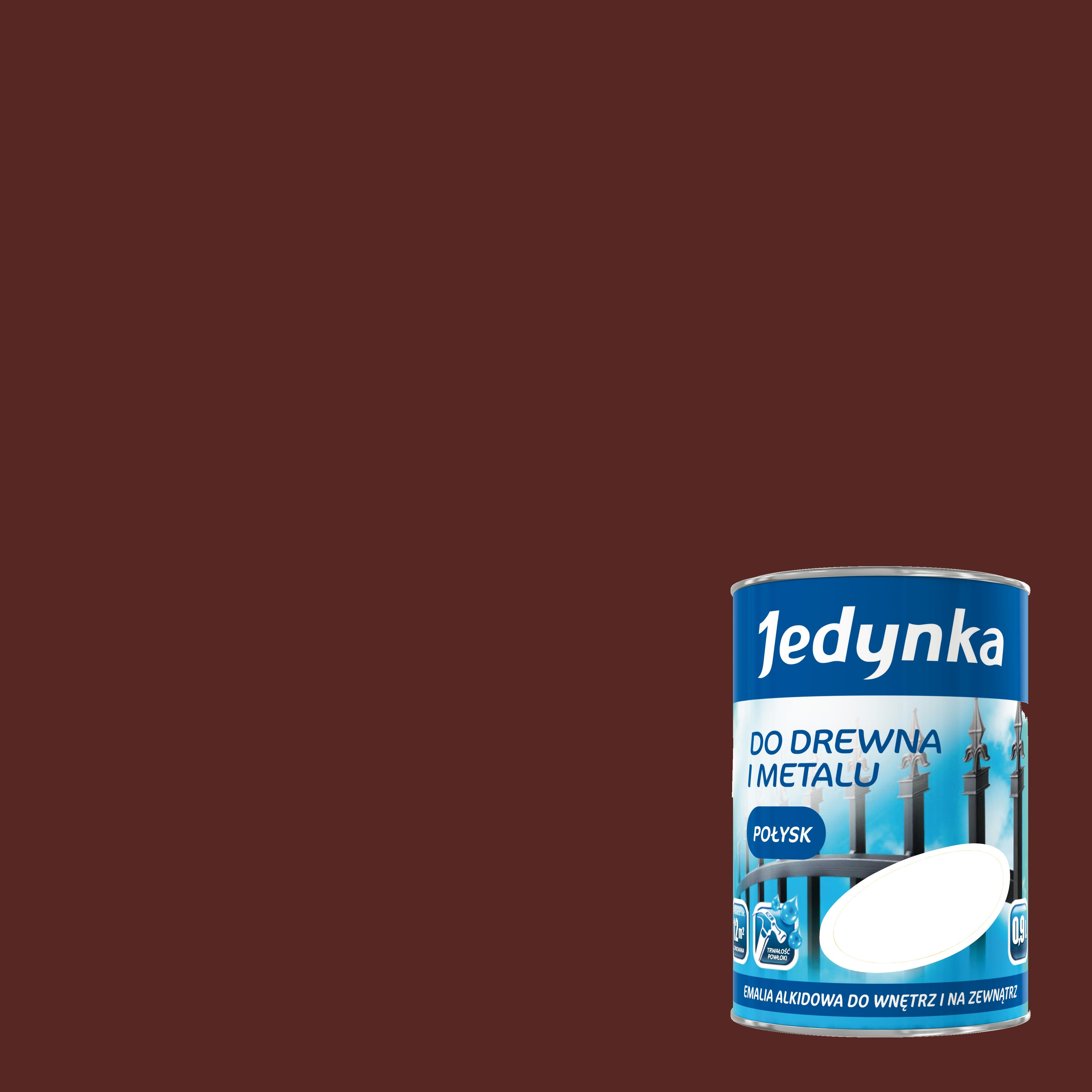Emalia alkidowa Jedynka brązowy 0,9l - 2