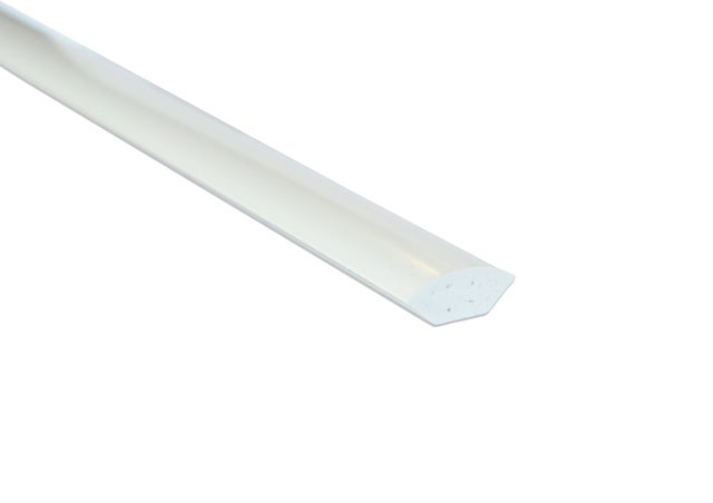 Ćwierćwałek PCV biały 18x18x2500 mm