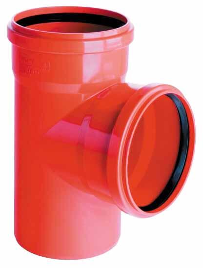 Trójnik kanalizacyjny zewnętrzny, PVC fi 160/160 mm, kąt 90°