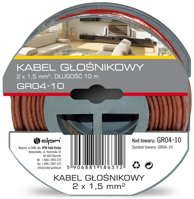 Przewód głośnikowy 2x1,5mm2 10m