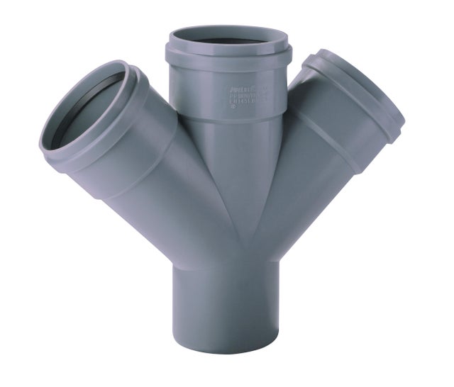Czwórnik do kanalizacji wewnętrznej 45° 110 mm