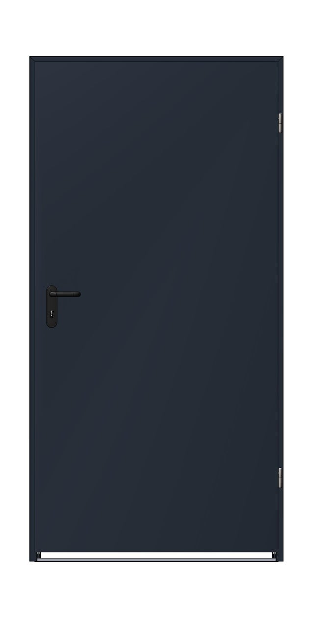 Drzwi techniczne zewnętrzne Zk Iso 90 cm, ocieplone styropianem, RAL 7016