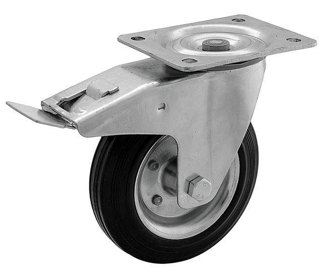 Zestaw jezdny skrętny 125 mm/100 kg z hamulcem