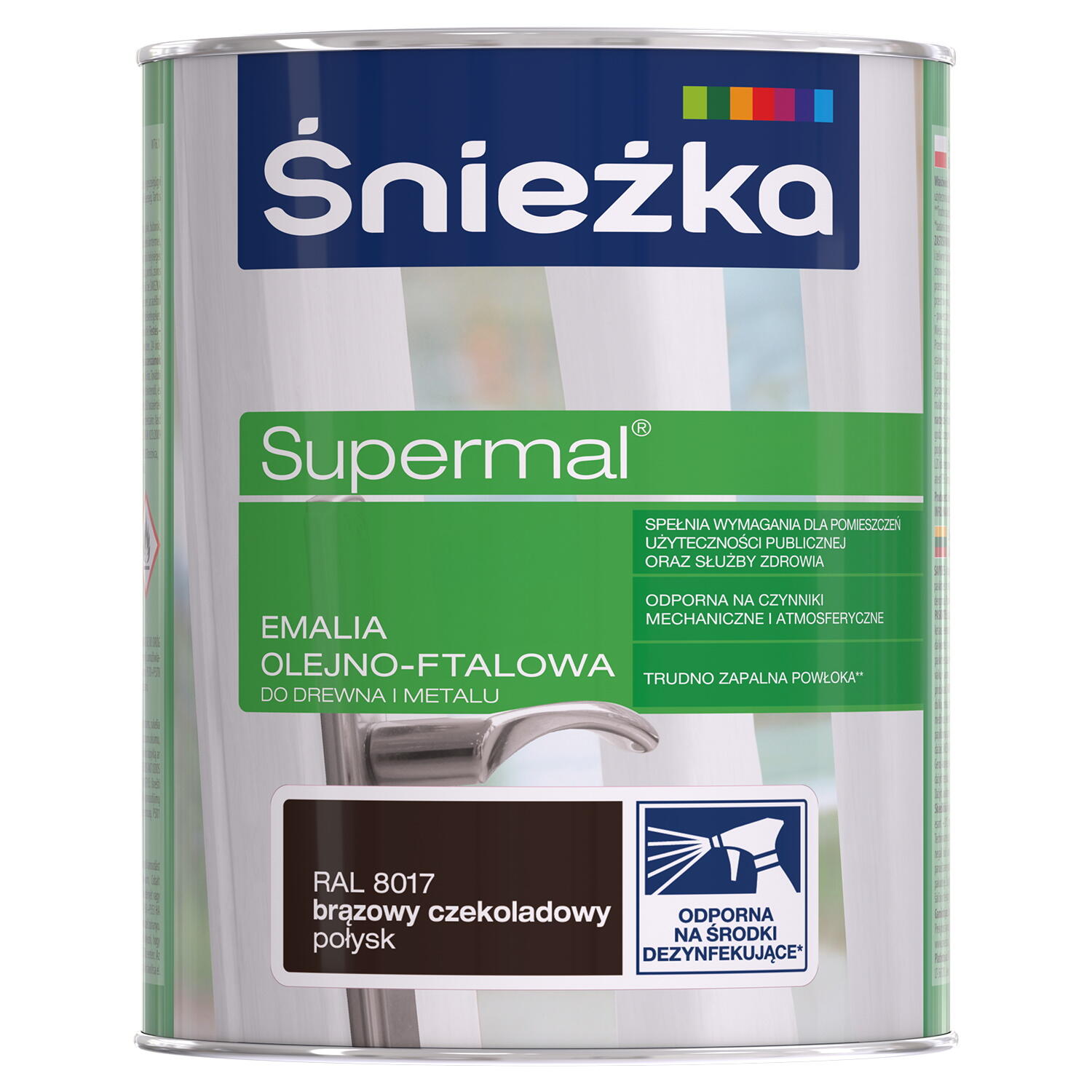 Emalia olejno-ftalowa Śnieżka Supermal brąz czekoladowy 0,8l - 2