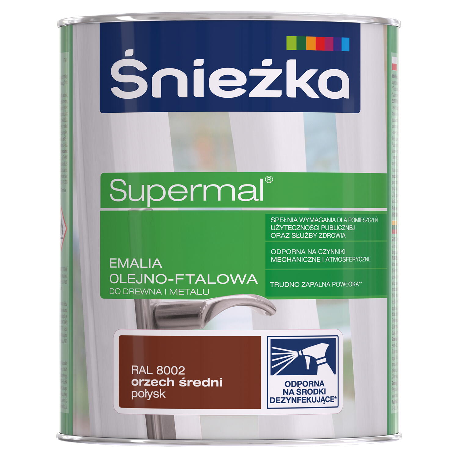 Emalia olejno-ftalowa Śnieżka Supermal orzech średni 0,8l - 2