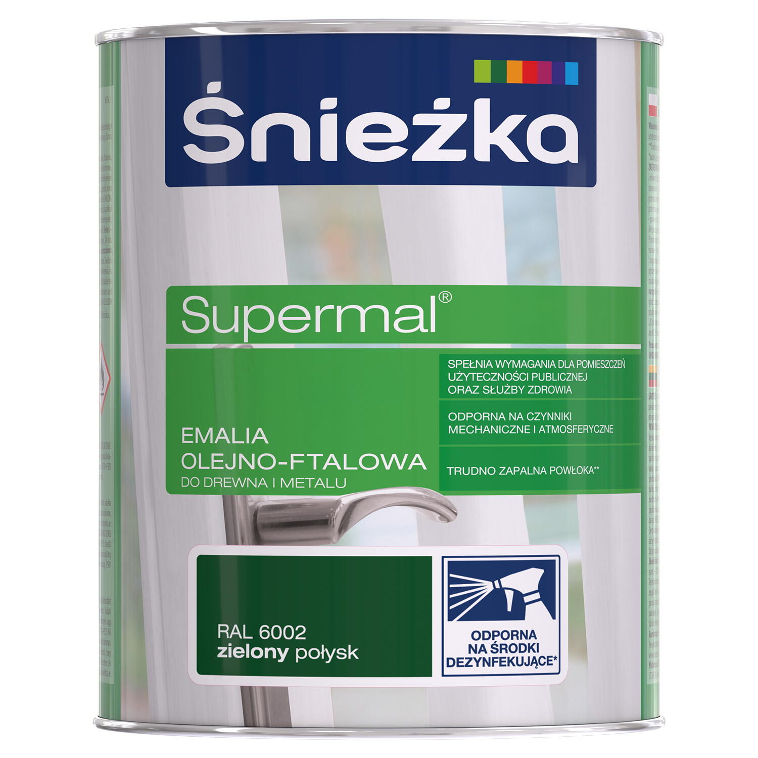Emalia olejno-ftalowa Śnieżka Supermal zielony 0,8l - 2