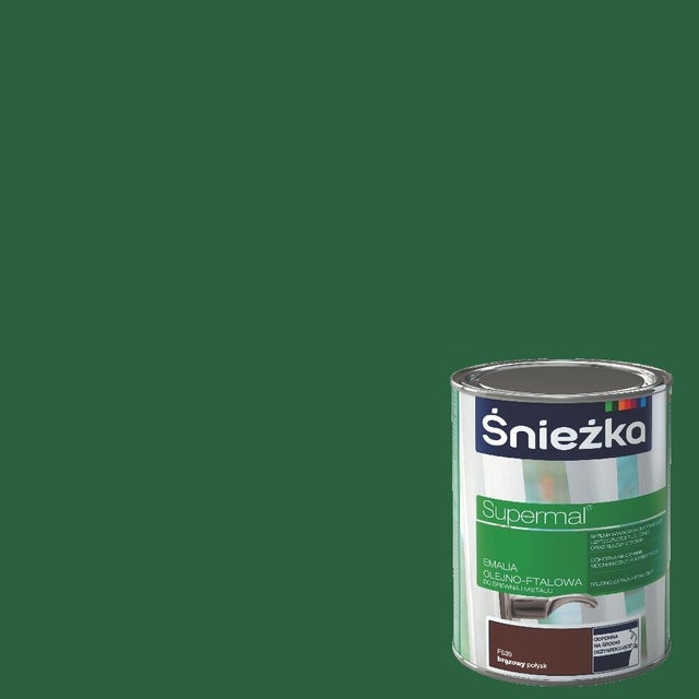 Emalia olejno-ftalowa Śnieżka Supermal zielona mięta 0,8l