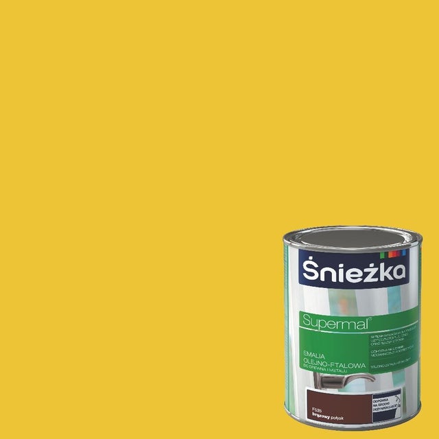Emalia olejno-ftalowa Śnieżka Supermal żółty 0,8l