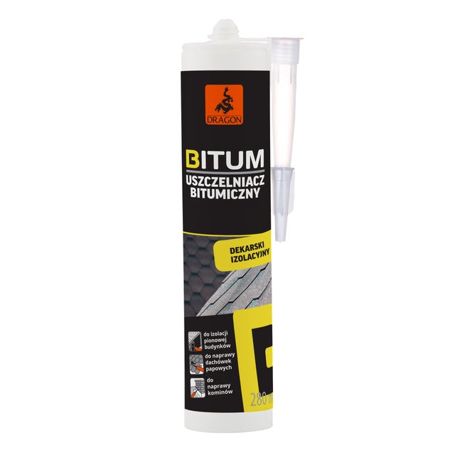 Uszczelniacz bitumiczny dekarski Dragon 300ml
